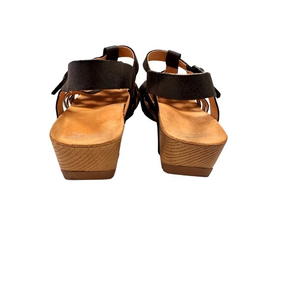 Dansko Tinley Fisherman Wedge Sandal Size 40 US 9.5/10 Black NWOB Comfort Suppor - Picture 8 of 9